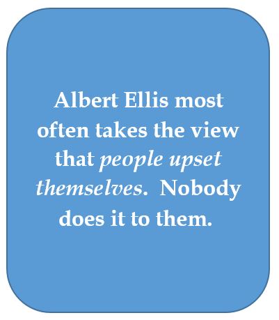 Albert Ellis blames the client for upsets